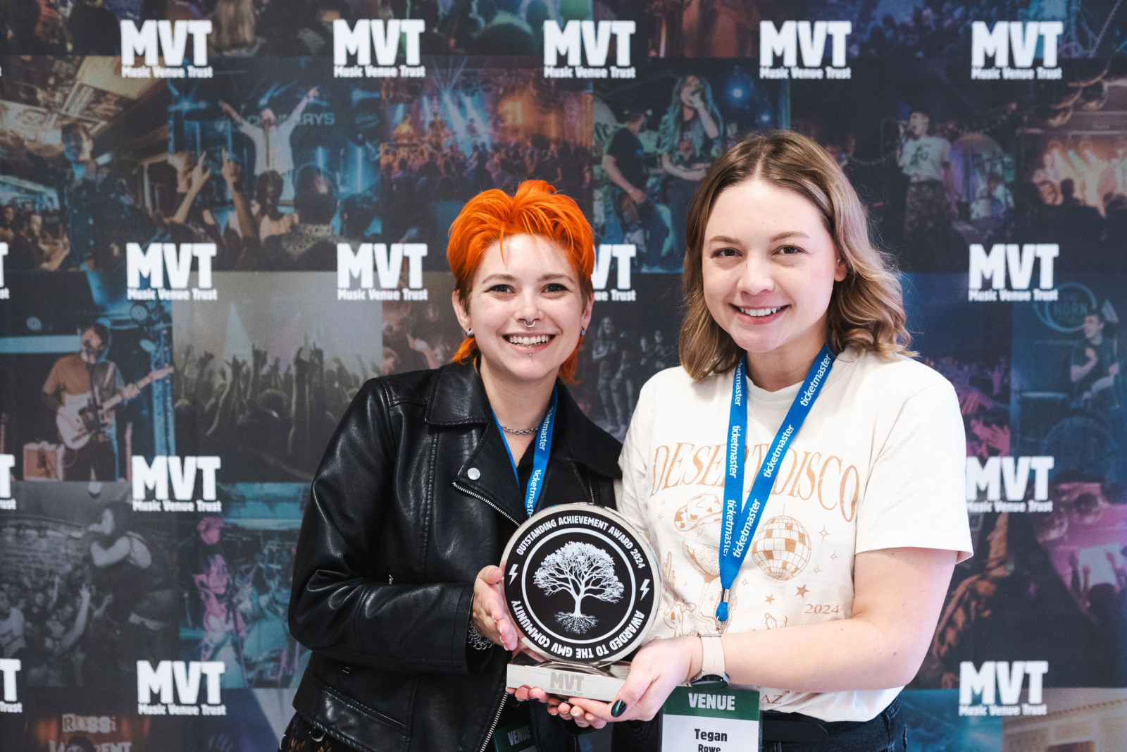 Awards photo of The Drill staff at the Music Venue Trust's Venue Day 2024.